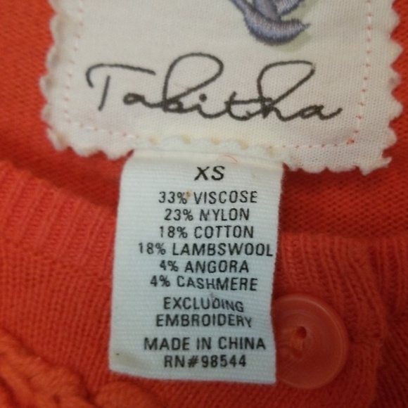 Anthropologie Tabitha Orange Cardigan Sweater xs - Picture 4 of 4